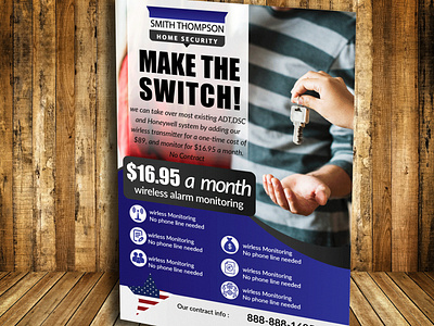 Home_security_Flyer branding design illustration