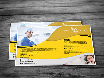 Unique Dental And Medical Postcard branding design dental marketing medical postcard print design printing promotional unique