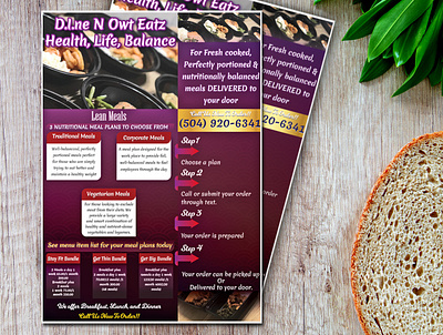 Unique food flyer custom fiverr food delivery service food meal food menu food package food truck graphic design meal menu print design resturant