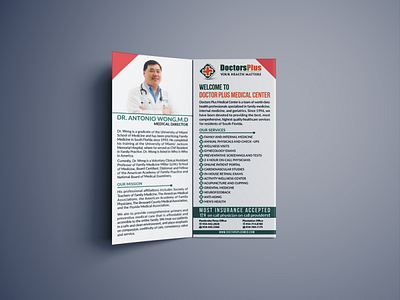 Bi Fold Medical Brochure mockup