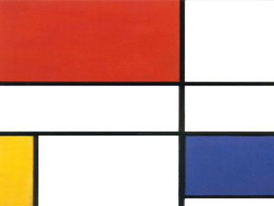 Who is afraid of Red, yellow and blue. art flat mondriaan old school