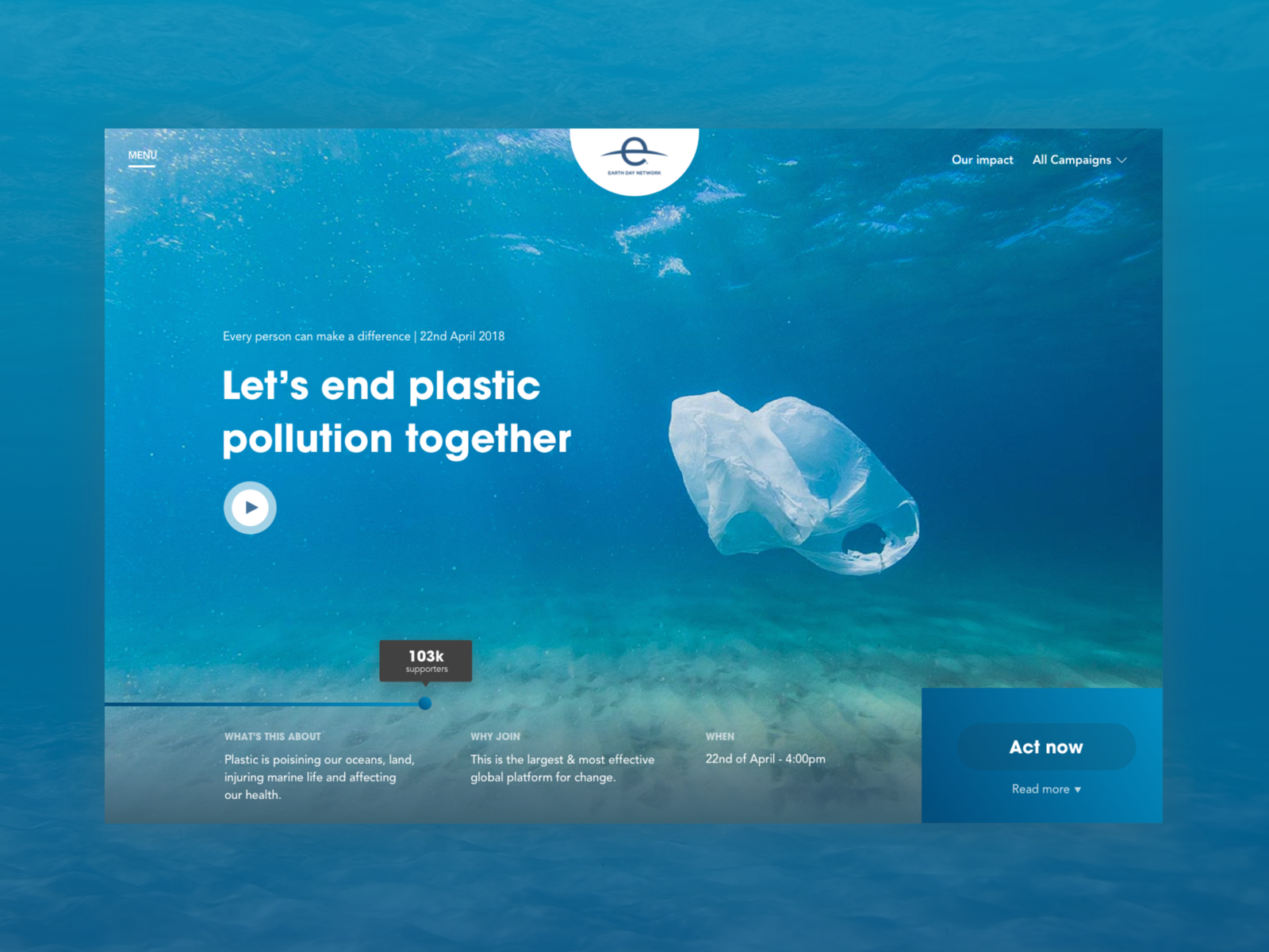 Earthday concept by Mark Dohnt on Dribbble