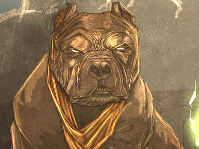 This Is Not The Wasteland WIP 4 book cover comic digital painting dog illustration painting photoshop survivalist tales from the wasteland this is not the wasteland