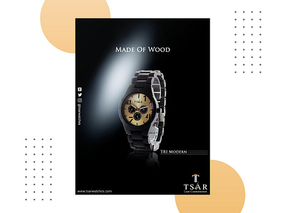 Tsar Watches Book Cover book cover branding cover design photoshop portfolio poster wood watches