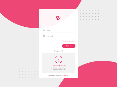 Login With Face ID adobe xd design face login flat login with face sign in page sign in with face id ui ux