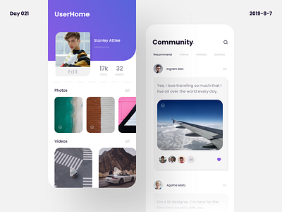 Community App homepage ui 应用