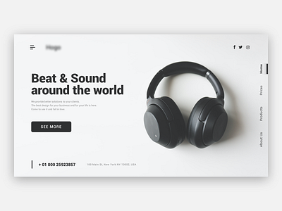 Headphones - Landing Page adobe xd branding design ios prototype ui ux ux design web xd