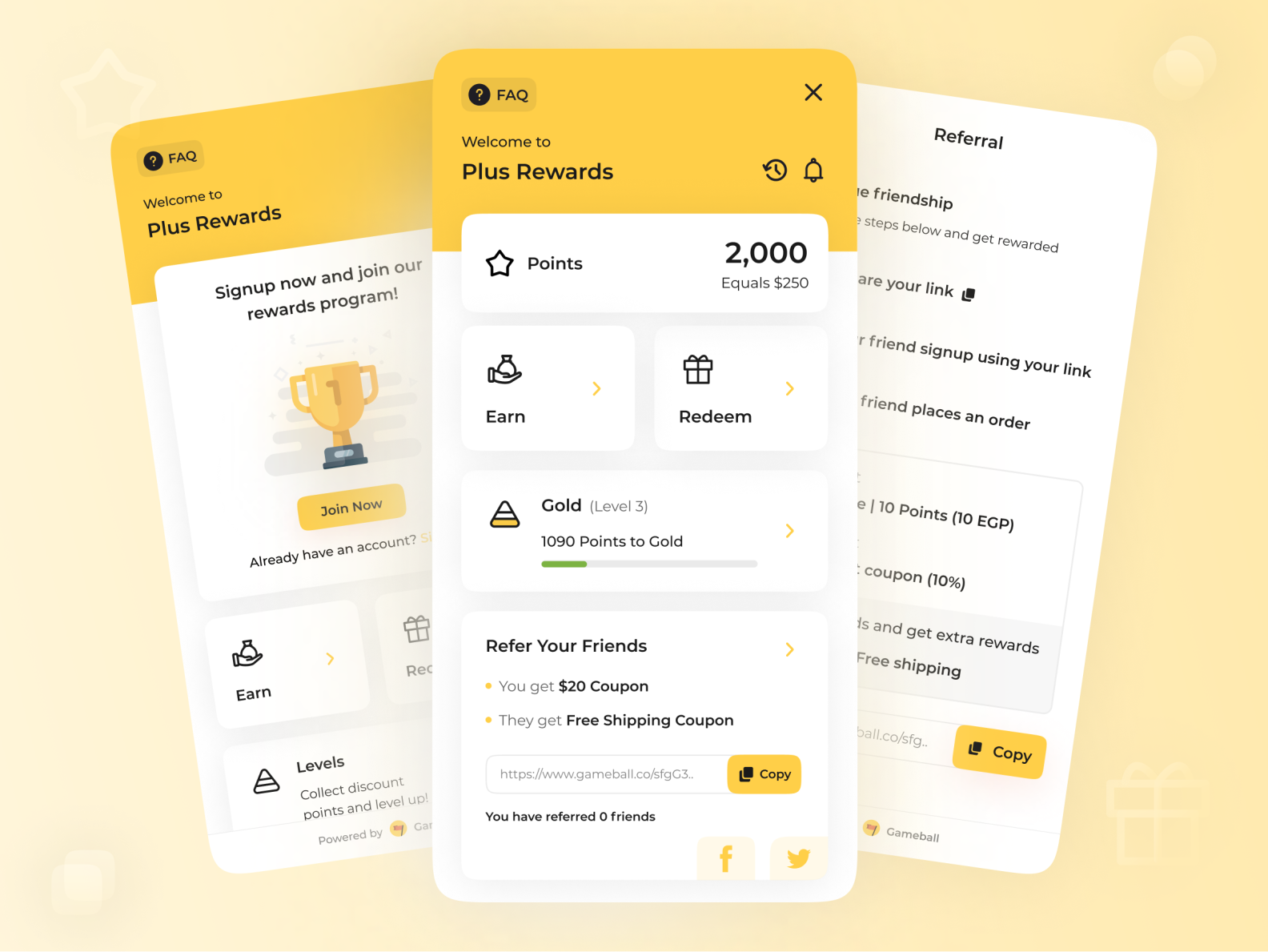Gameball - Widget V3.0 by Noah Elhadedy on Dribbble