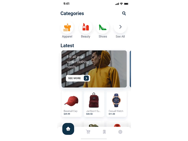 Ecommerce - Mobile App Prototype