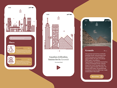 Egyptian Civilization - App Adobe XD