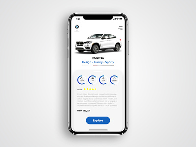 BMW Cars Review App - UI Design adobe photoshop adobe xd app app concept bmw design graphic design mobile app mobile app design product design ui ui design uiux design