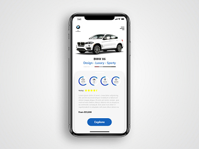 BMW Cars Review App - UI Design
