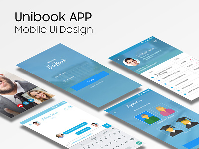 Unibook Mobile App UI Design adobe photoshop app app concept design graphic design mobile app mobile app design template design ui ui design