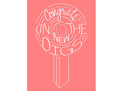 New Digs calligraphy coral design graphic design hand drawn hand lettering lettering typography