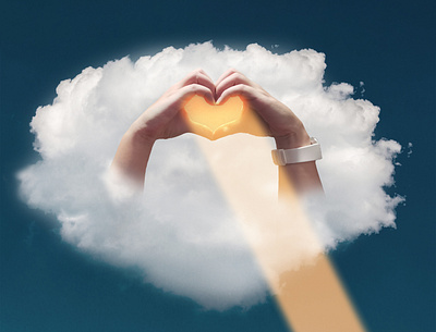 Sending you some love.. 2d 2d art adobe arms art cloud design hands heart love photoshop