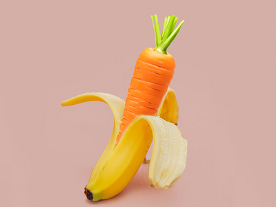 Carrot or Banana 2d art banana carrot design photoshop