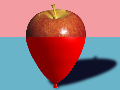 Apple Or Balloon 2d 2d art apple art balloon design illustration photoshop