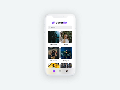 GuestList - Discover. Learn. Grow. app app design learn mentor mentoring mentorship mobile app mobile app design mobile design mobile ui