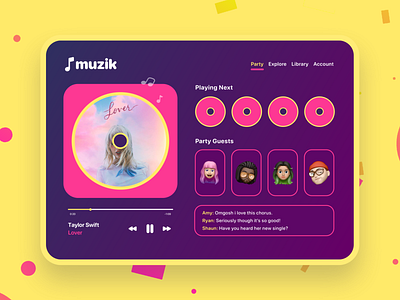 muzik - riffs. jams. parties. app app design apple mobile app mobile app design mobile design mobile ui mobile ux party popular social ui web design webdesign website website design