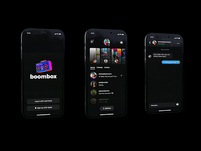 Boombox - Share. Create. Connect. app app design design mobile app mobile app design mobile design mobile ui mobile ux social ui