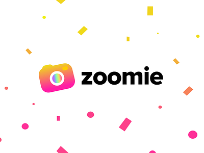 Zoomie Branding 3d app app tile branding camera confetti conffeti design font graphic design icon illustration logo mobile mobile app design mobile ux party tile ui wordmark