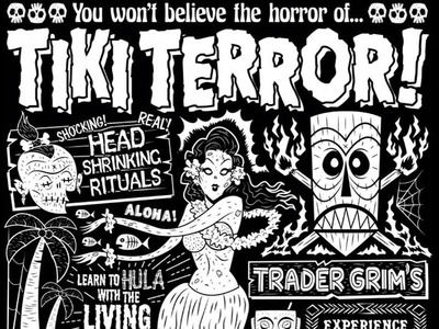 Tiki Terror! design graphicdesign halloween icon illustration photoshop poster spooky terror tiki typography vector