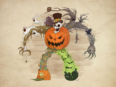 Mister Halloween character concept character design design halloween horror illustration photoshop spooky