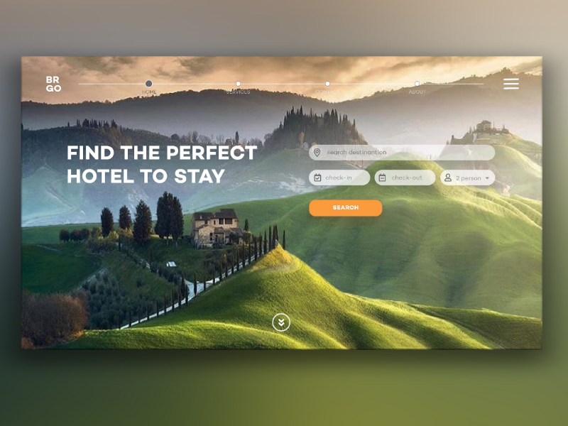 Hotel booking web design. logo design ui webdesign dribbble
