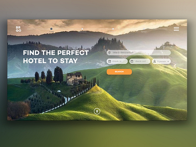 Hotel booking web design.