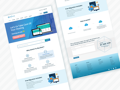 Skyhost Homepage homepage hosting uiuxdesign webdesign