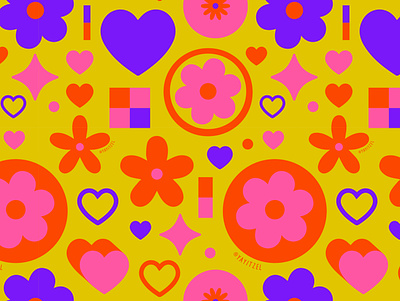 YAYITZEL Shapes Pattern coloful design icon illustration kawaii minimal pattern rainbow shapes vector wallpaper yayitzel