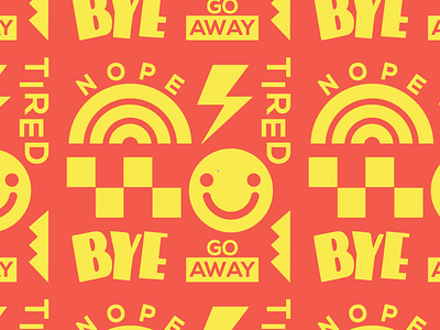 Nope. branding design illustration logo pattern typography vector wallpaper