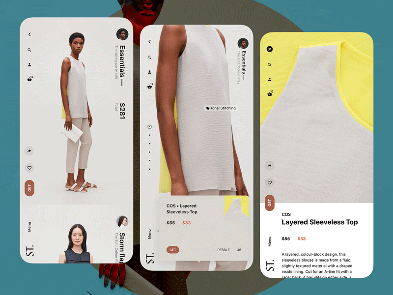 Fashion coordination store. concept app clean color concept e commerce ecommerce fashion minimal product shop store ui ux