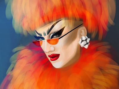 Sasha Velour drag fashion makeup portrait