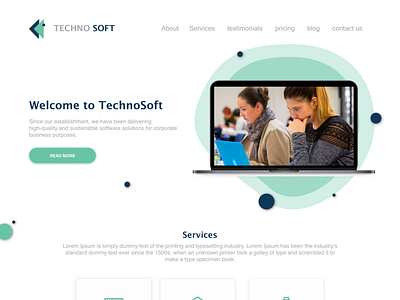Techo Soft Web Page Design ui ux web