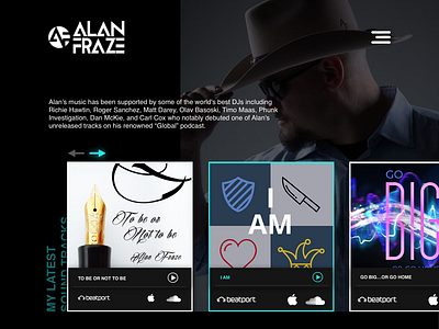 Alan Fraze Website portfolio design