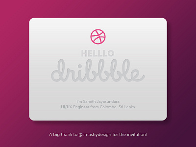 Helllo Dribbble!