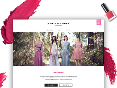 Gather and Stitch | Couture and Beauty beauty smashydesign ui ux webdesign