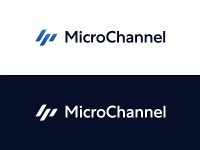MicroChannel logo Design concept concept logo design logo m logo