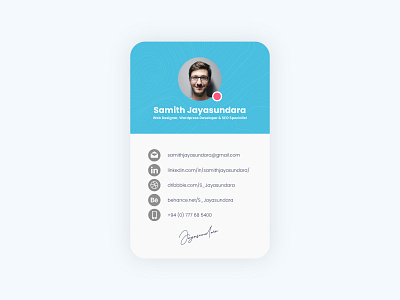 Profile card design business card profile resume