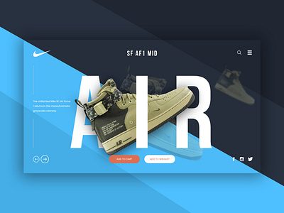 Nike webpage design concept concept nike nike air shoe webdesign