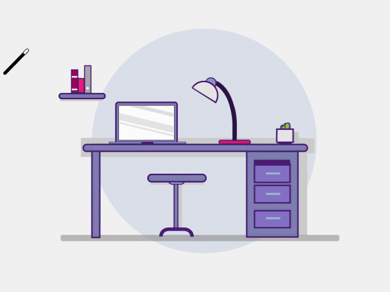 Workspace animation 2d vector