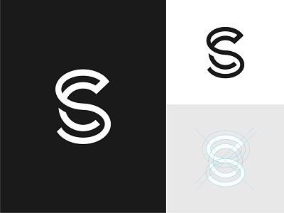 Monograma SC branding cuadrilla design graphic design grid logo monograma