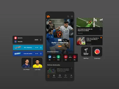 Win Sports - Rediseño aplicación móvil brand ui