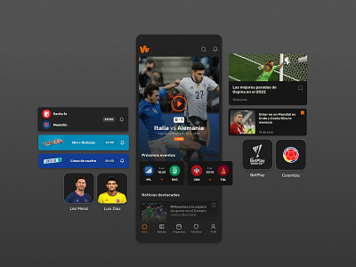 Win Sports - Rediseño aplicación móvil brand ui