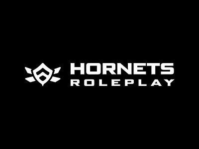 Hornets Roleplay bee branding design flat illustrator logo minimal shield vector