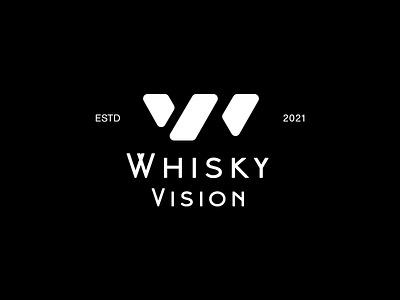 Whisky Vision branding design flat illustrator logo minimal v vector vision w whisky