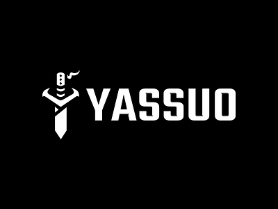 Yassuo branding design flat illustrator league of legends logo minimal sword vector yassuo yassuo