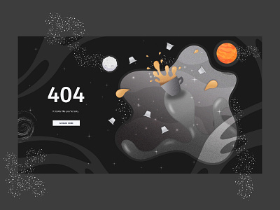 404 Error page design for coffee capsule manufacturing company