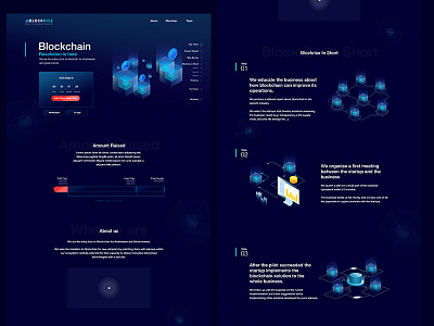 Blockrise blockchain ico ui ux webdesign